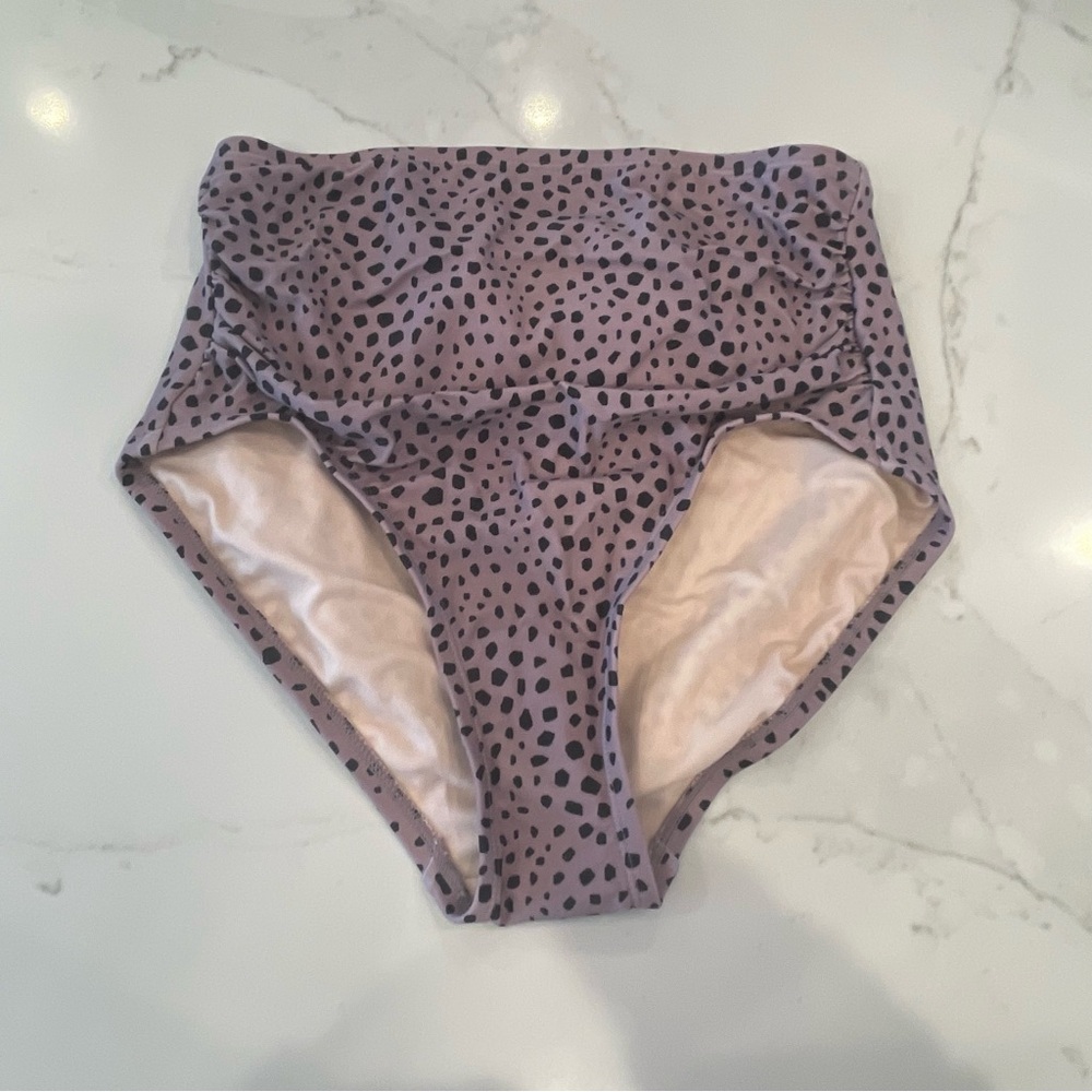 NWOT Kona Sol Purple with Black Spots  Bathing Suit Bottoms - Picture 8 of 8